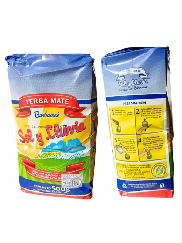Yerba Mate Sol y Lluvia - Barbacuá - 500 grms
