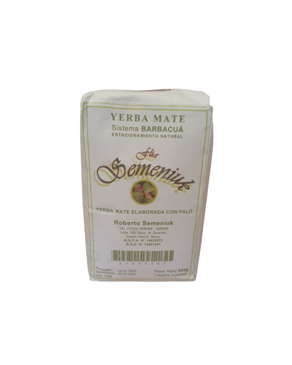 Yerba Mate Semeniuk - Barbacuá - 500 grms