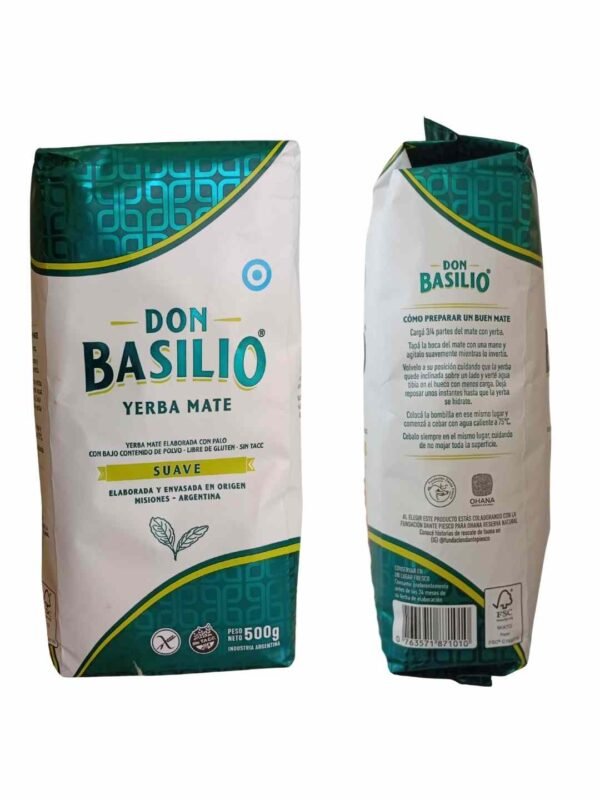 Yerba Mate Don Basilio - Tradicional Suave - 500 grms
