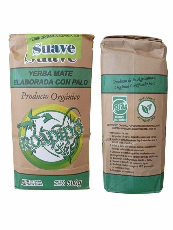Yerba Mate Roapipó Orgánica Suave 500grms