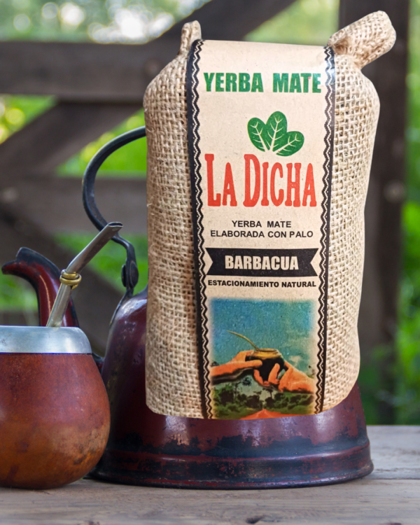 Yerba Mate La Dicha Barbacuá - Presentación en Arpillera- 500 grms