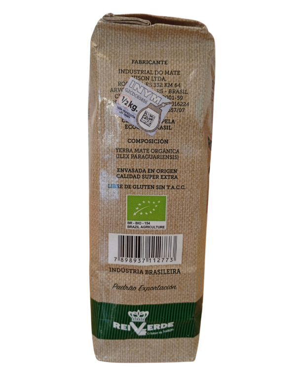 Yerba Mate Rei Verde Orgánica 500grms -Yerba Natural Estilo Uruguayo