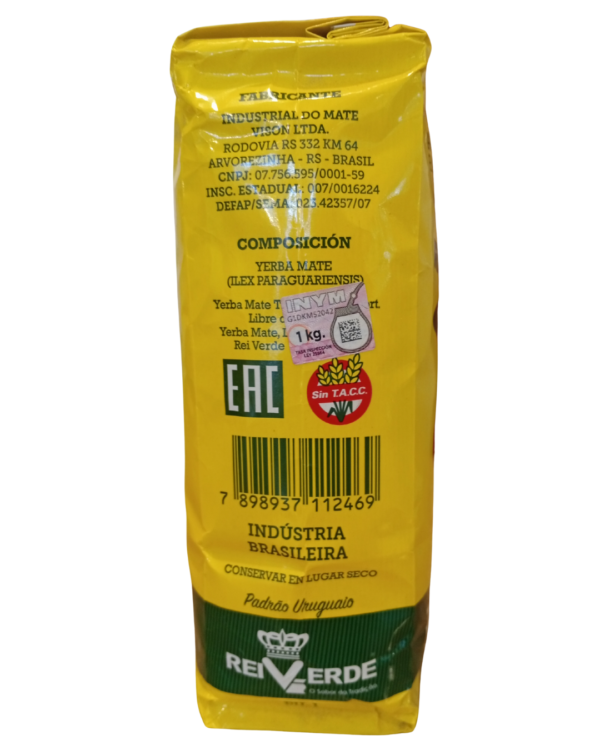 Yerba Mate Rei Verde Tradicional - molienda fina  tipo Uruguaya - 500 grms