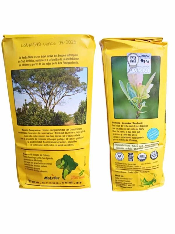Yerba Mate Krauss Orgánica - 500grms - Premium