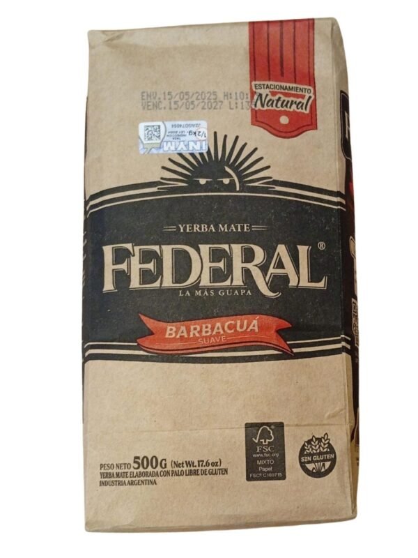 Yerba Mate Federal Barbacuá 500 grms