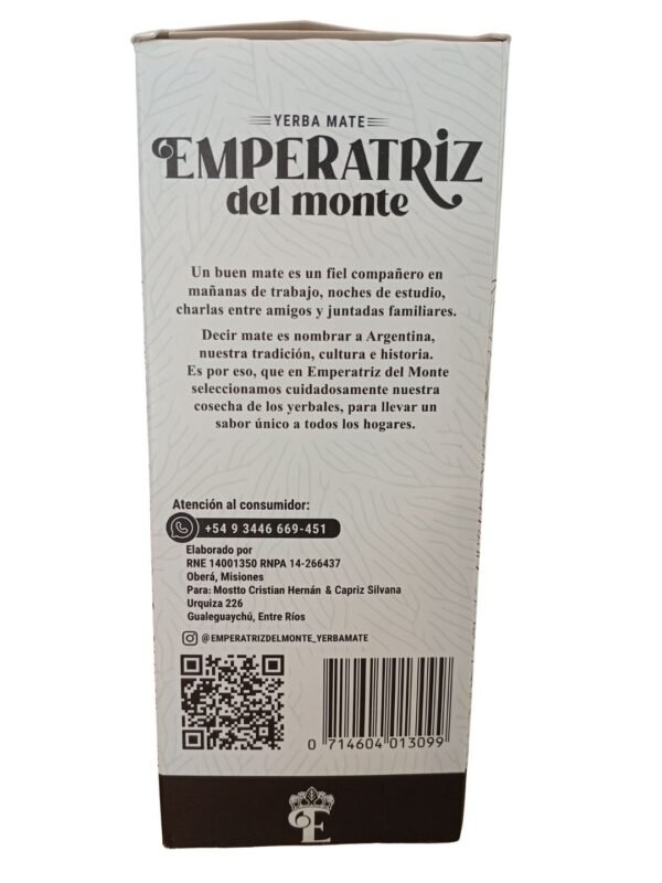 Yerba Mate La Emperatriz Molienda tipo uruguaya 500 grms