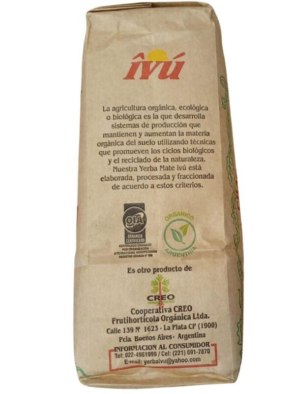 Yerba Mate Ivú Orgánica 500 grms