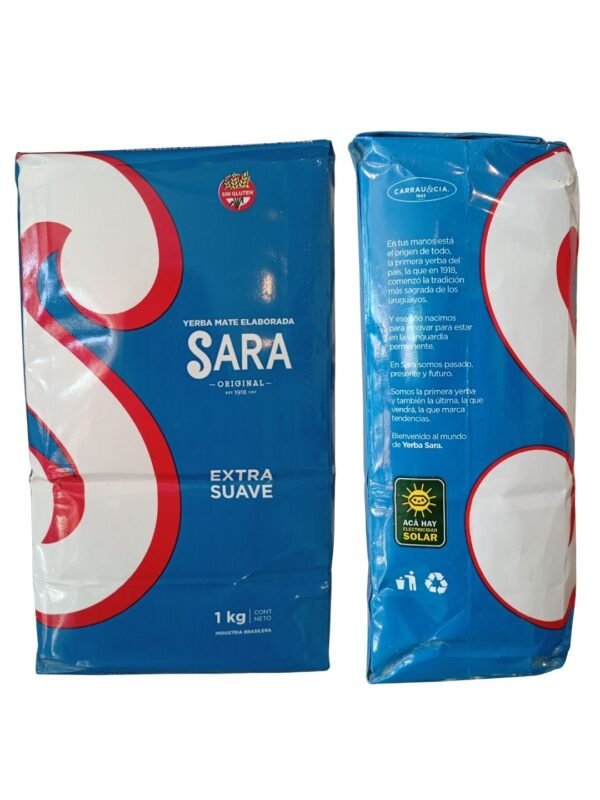 Yerba Mate Sara Suave - Molienda tipo Uruguaya - 1kg -