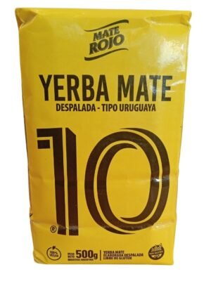 Yerba Mate Rojo 10 Despalada Molienda fina tipo Uruguaya -500 grms -